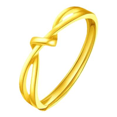 【无尽缠绵】中国黄金戒指999足金女款戒指素圈黄金戒指黄金新款