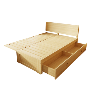 飘窗床飘窗衔接床飘窗拼接床纯实木原木带抽屉储物床带靠背小户型