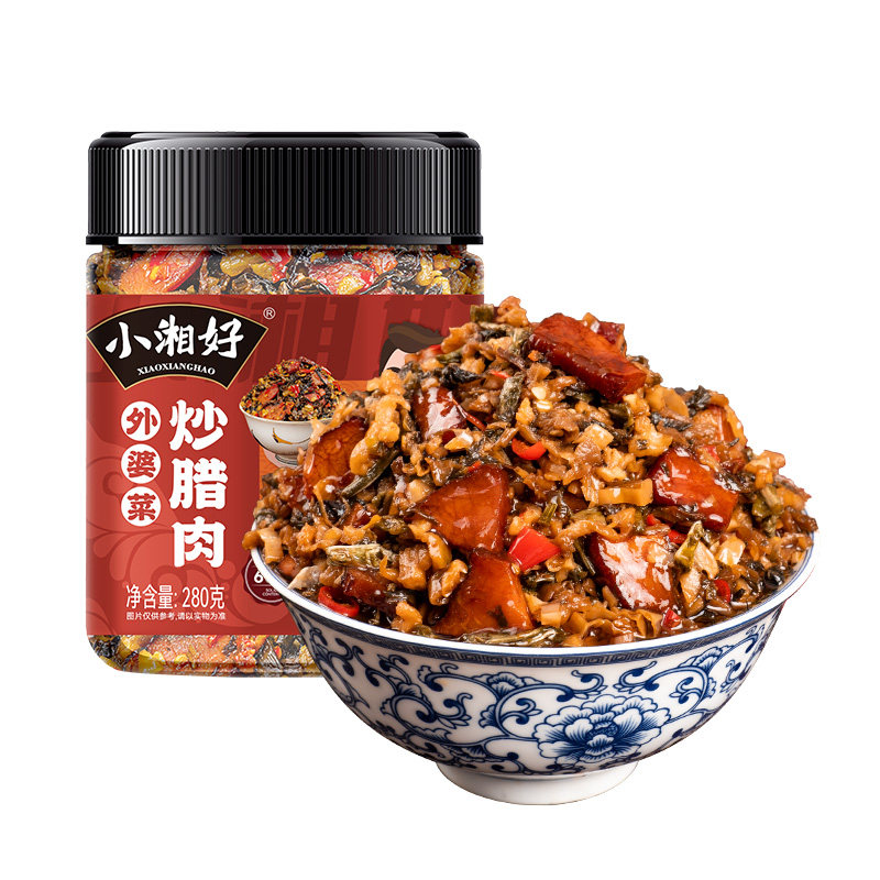 湖南外婆菜腊肉下饭菜即食瓶装