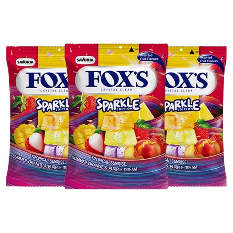 印尼进口foxs水晶糖水果薄荷硬糖