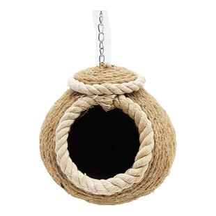 鹦鹉取暖窝牡丹虎皮珍珠文鸟窝草编窝过冬保暖椰子壳窝繁殖箱用品