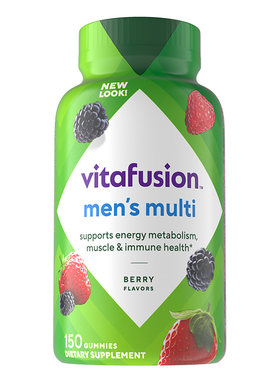 vitafusion男士复合维生素软糖AD多种女维MAN力糖27年1月到期