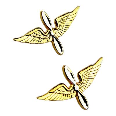 军迷美国金属徽章领花肩章军衔帽