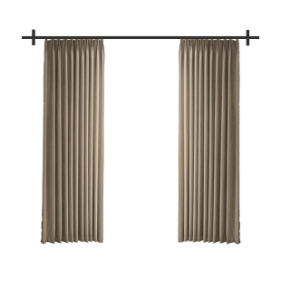 现代简约成品定制遮光书房窗帘客厅阳台棉麻格子纯色飘窗布帘纱帘