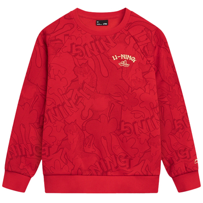 李宁儿童马年加绒连帽卫衣2026年