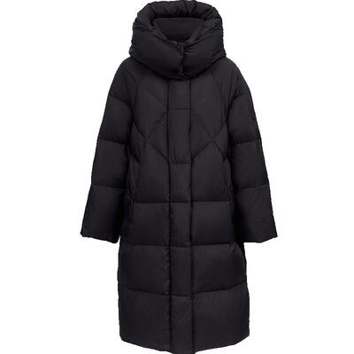 ONLY连帽保暖口袋中长款羽绒服