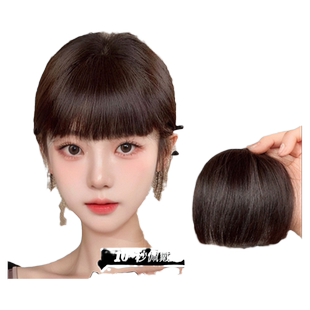 刘海假发漫画假刘海八字女自然前额假发片无痕真发高颅顶齐眉上薄