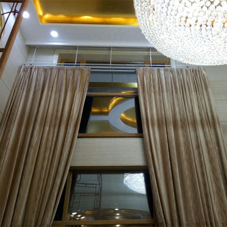 复式窗电动升降开合轨道别墅智能电动窗帘遥控滑轨道高窗升降系统