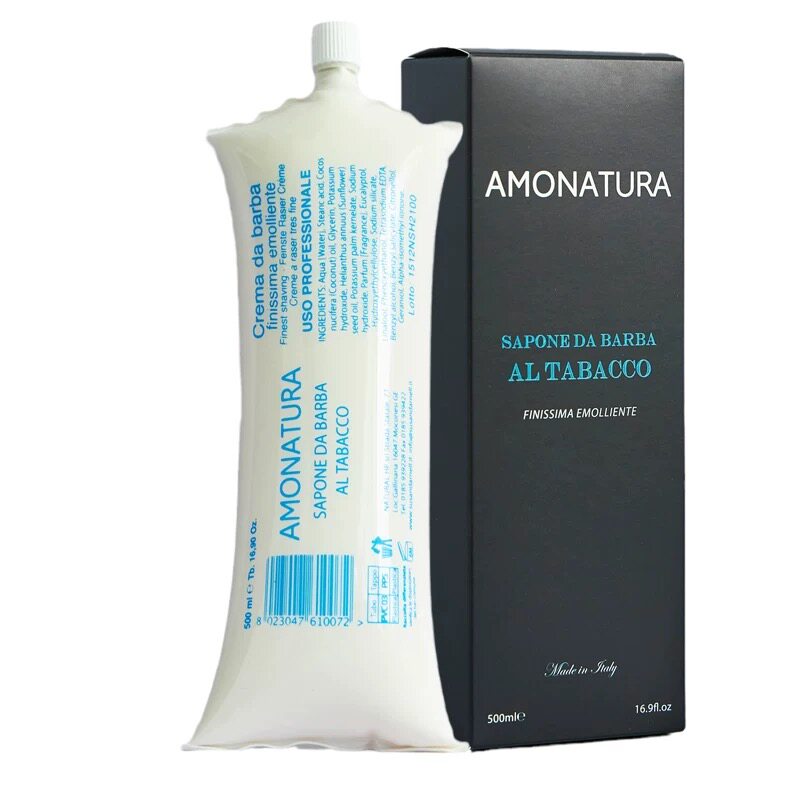 意大利进口AMONATURA檀香乳木果剃须膏滋润啫喱刮胡泡沫软化须皂