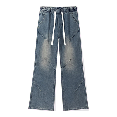 水洗牛仔裤男春秋季新款潮牌百搭