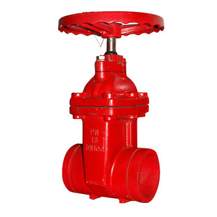 沟槽闸阀DN100消防沟槽阀门z85x球墨铸铁管道沟槽卡箍手动开关