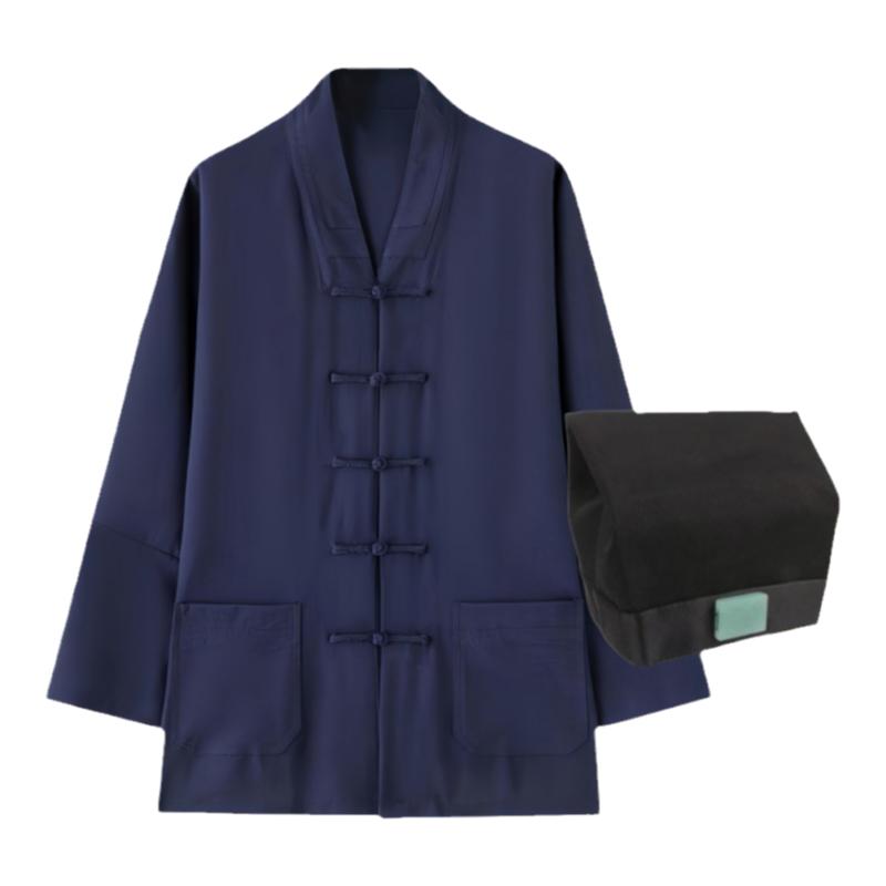 三宝领道士服装男道领禅服居士服
