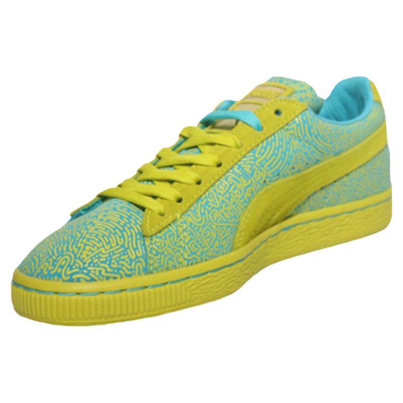Puma suede Classc Lines 彪马低帮耐磨黑标休闲板鞋运动鞋荧光绿