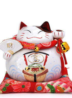日本猫舍道乐堂本铺陶瓷招财猫