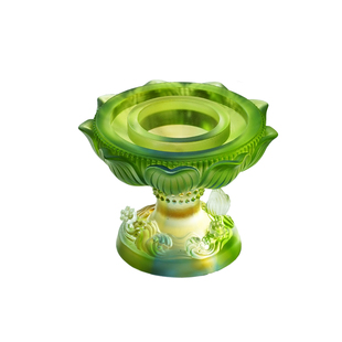 琉璃宝莲烛台摆件供奉家用敬神佛前供佛灯酥油灯底座灯盏长明灯