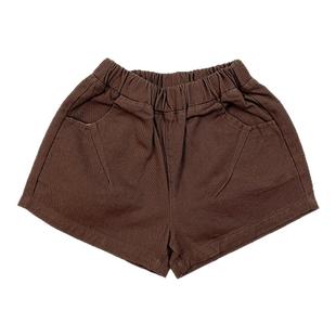 拉波米儿童夏款纯棉短裤2025夏季新款韩版男女宝宝透气轻薄休闲裤