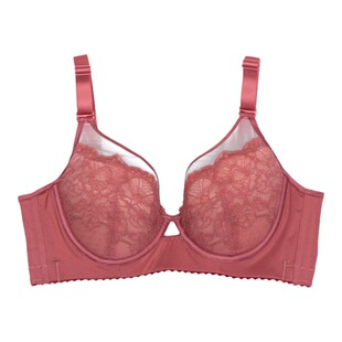 MsKKay调整型内衣女大胸显小文胸收副乳防下垂红色结婚|红粉佳人