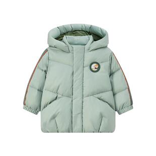 【95%进口鸭绒】TeenieWeenie Kids小熊童装冬男宝宝连帽羽绒服