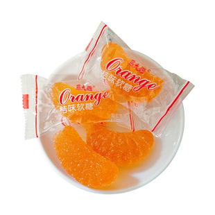 马大姐桔味软糖春节年货聚会招待前橘子味软糖果零食小吃分享散装