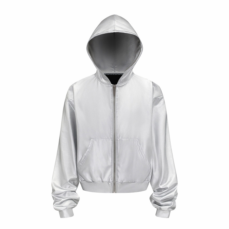 REBEL WAVE 26AW“ИΣ”银色拉链卫衣帽衫