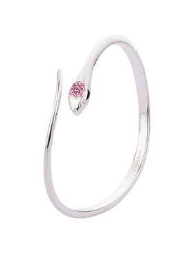 顺钦银楼S9999足银桃蕊手镯女