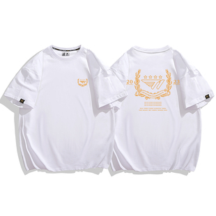 自制 t1夺冠V5五星队服faker周边t恤同款粉丝应援服纯棉短袖衣服