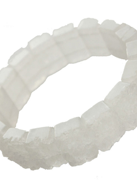 原石白水晶簇手链