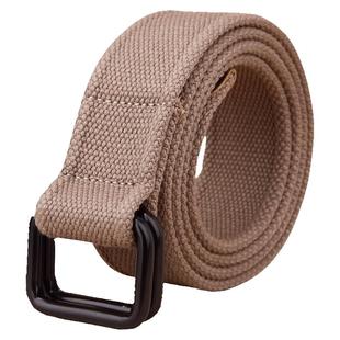 百衣酷布腰带男帆布皮带帆布腰带男士学生休闲凡布编织双环扣青年