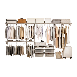 铂耐金属衣柜框架带门衣架上墙五金钢架定制卧室环保简易组装衣橱