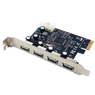 西社台式机PCI-E转USB2.0扩展卡4口免驱动免供电即插即用MCS9990