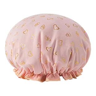 BL双层加厚时尚浴帽女防水洗澡家用防油烟头套女干发膜专用沐浴帽