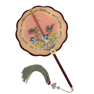 绣美苏绣工艺团扇非遗刺绣双面绣古风扇子中国风宫扇苏州特色礼品