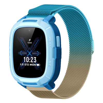 适用于米兔c7a表带7a/7x/s1米兰尼斯腕带4c/5c/6c儿童电话手表磁吸式金属手表链4x/2s/u1防水透气替换带配件