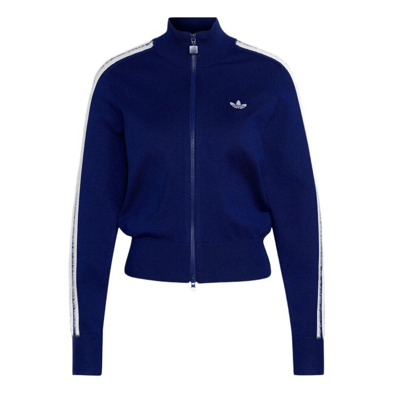 adidas阿迪达斯三叶草女子KNIT修身舒适运动休闲夹克外套KW2588