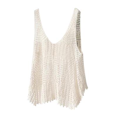 复古宽松无袖吊带上衣