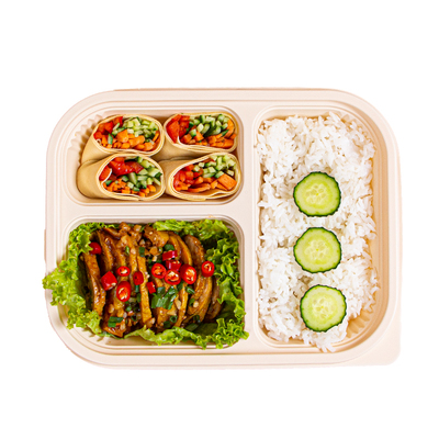 七色魔方长方形可降解材质打包盒