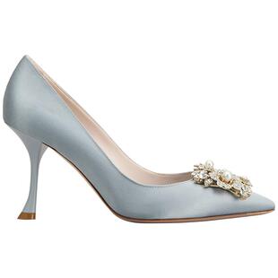 【24期免息】Roger Vivier/RV女鞋RV Bouquet Strass高跟婚鞋单鞋
