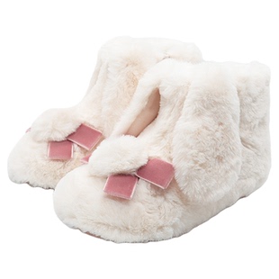 Little winkaa童鞋2025冬季新款萌趣白绒兔兔儿童短靴加绒保暖靴