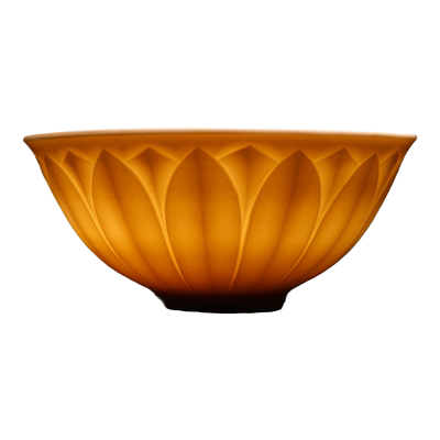 陈氏定窑手工拉胚薄胎莲瓣主人杯