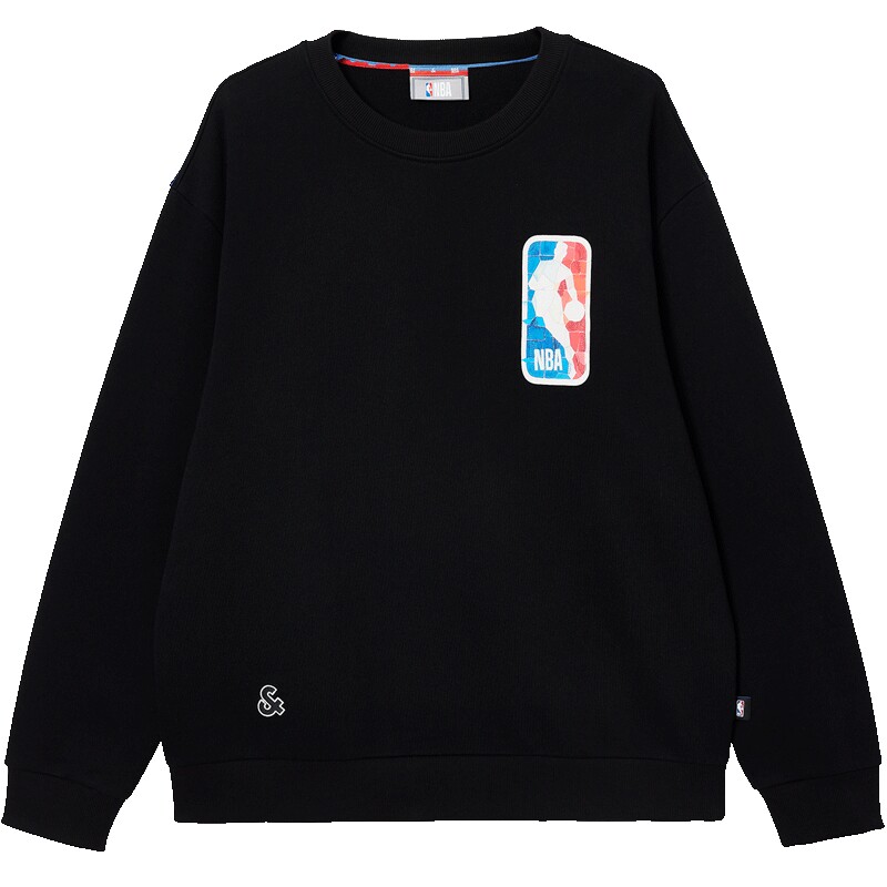 杰克琼斯春秋男装NBA联名圆领卫衣宽松日常休闲运动风长袖上衣