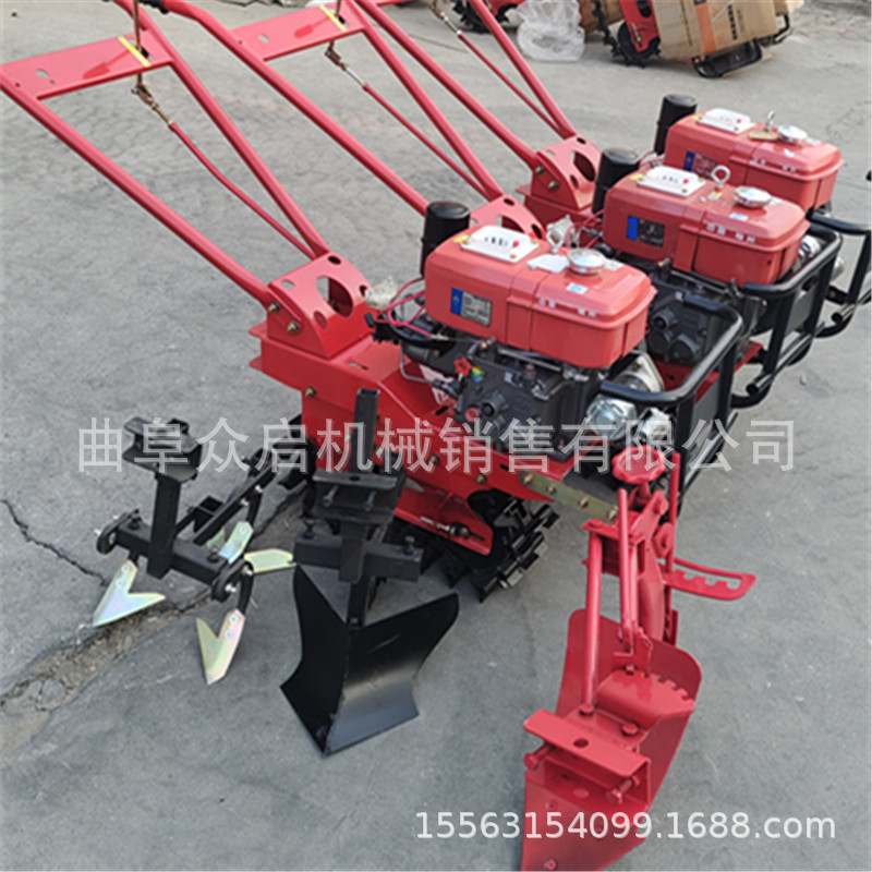 2024秋冬款小红牛链轨微耕机多功能升级矮架开沟松土施肥犁地机