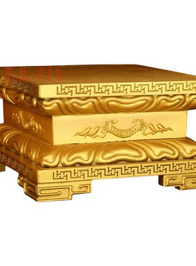 关公财神金色方形加高供奉佛像