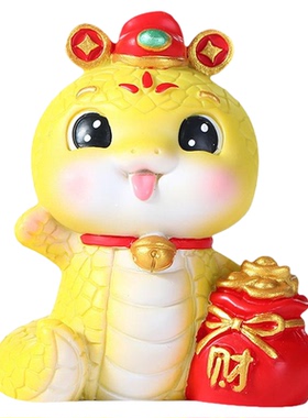 金蛇盲盒生肖手办摆件