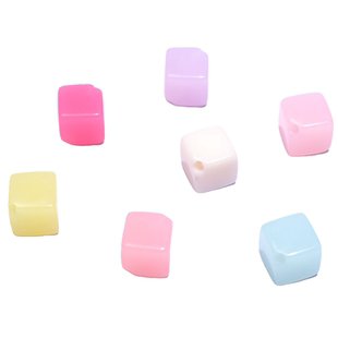 彩色亚克力爱心果冻珠散珠子DIY饰品配件蝴蝶结隔珠手链串珠材料