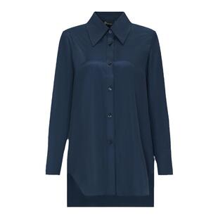 IDPAN女装可露丽职业衬衣高级感设计感下摆百搭长袖衬衫上衣