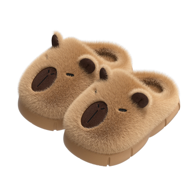 呆萌儿童棉拖鞋2025新款卡皮巴拉