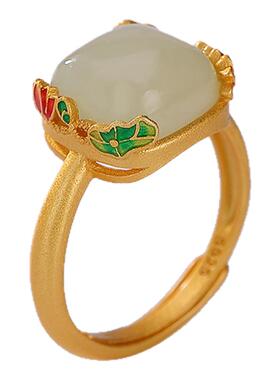 本月新品限时优惠珐琅方形戒指