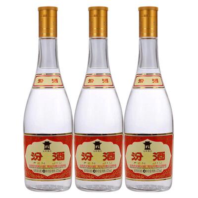 黄盖汾三瓶装山西杏花村白酒汾酒