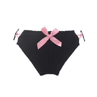 草莓榛子派~日系黑粉可解绑系带镂空纯欲辣妹纯棉舒适少女内裤ins