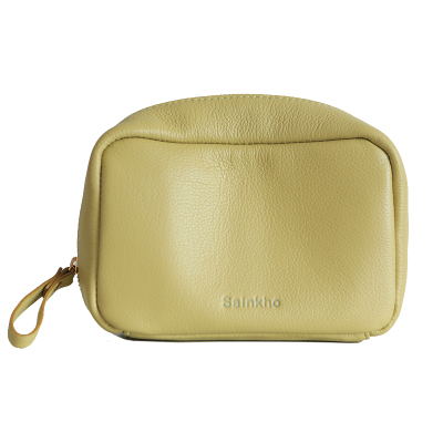 真皮化妆包sainkho简洁
